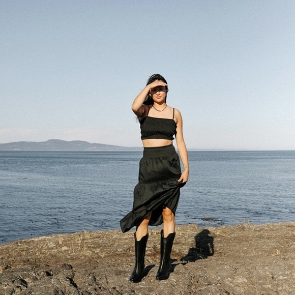 Sister X Soeur Free People Zeta Quilted Tall Leather Cowboy Boots - Picture 15 of 15